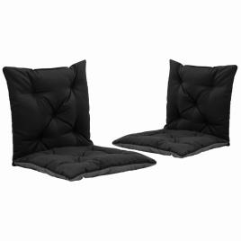 Almofadões p/ cadeira baloiço 2 pcs 50 cm tecido preto e cinza