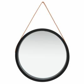 Espelho de parede com alça 60 cm preto