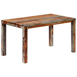 Mesa de jantar 140x70x76 cm madeira de sheesham maciça cinzento