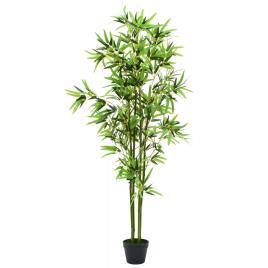Planta de bambu artificial com vaso 175 cm verde