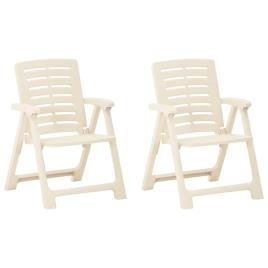Cadeiras de jardim 2 pcs plástico branco