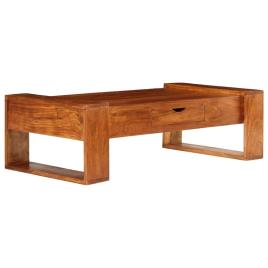 Mesa de centro 100x50x30 cm madeira acácia maciça castanho
