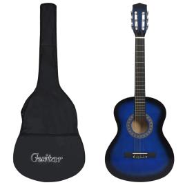 Guitarra clássica para iniciantes com saco 3/4 36' azul