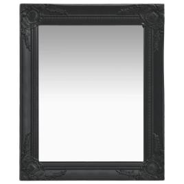 Espelho de parede estilo barroco 50x60 cm preto