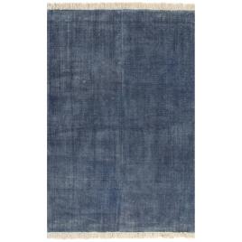 Tapete Kilim em algodão 160x230 cm azul