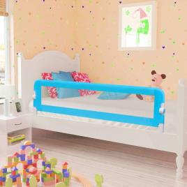 Barra de segurança para cama de criança 2 pcs 150x42 cm azul