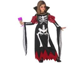 Fato de Menina DISFRAZZES Vampira Esqueleto (Tam: 7 a 9 anos)