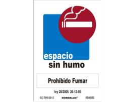 SINAL PROIBIDO ESPAÇO SEM FUMO (PVC 0.7MM) 30X40CM