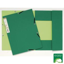 Pasta A4 de 3 abas com elásticos Forever® para 225 folhas, 240 x 320 mm, cartão reciclado, verde escuro
