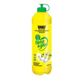 UHU Recarga Cola Líquida Universal Twist & Glue, sem Solventes, 810 ml