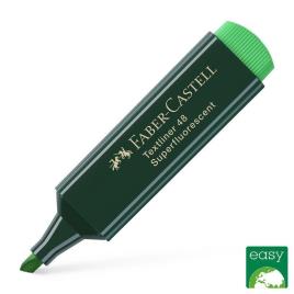 FABER-CASTELL TEXTLINER, Marcador, Ponta Biselada 1 mm - 5 mm, Tecnologia de tinta líquida, Verde Florescente