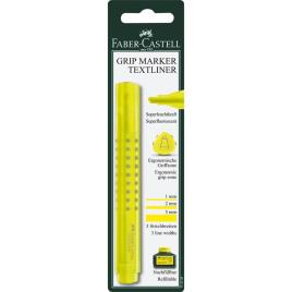 FABER-CASTELL Marcador Textliner, Ponta Biselada 5 mm, Tecnologia de tinta líquida, Amarelo Florescente