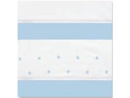 Jogo de lençóis  Class Branco e Azul (3 peças)