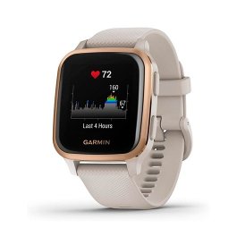 Smartwatch Garmin Venu SQ Music Areia/Rosa Dourado