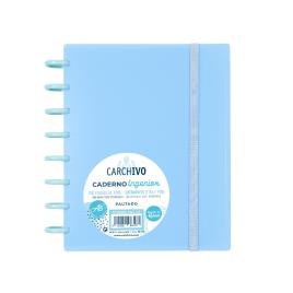 Caderno Ingeniox A5 100 folhas extraíveis (tira e põe) Pautado azul