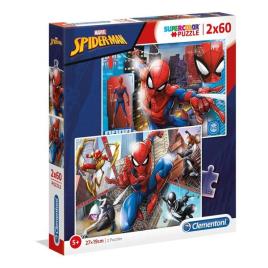 Puzzle de 2 x 60 peças Spiderman Supercolor CLEMENTONI