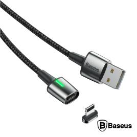 CABO USB-A 2.0 MACHO / LIGHTNING MAGNÉTICO 1M PRETO