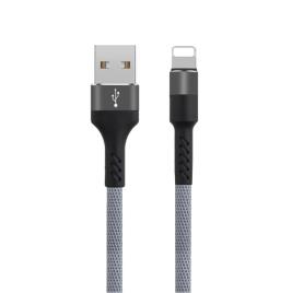 Cabo USB-A 2.0 2A Macho / Lightning Cinza 1m