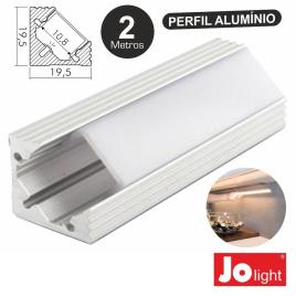 Perfil De Alumínio P/ Fita Leds 2m De Canto 
