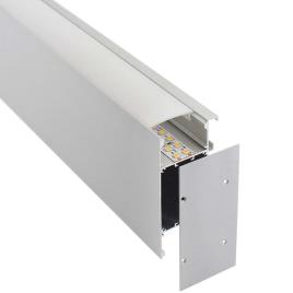 Kit - perfil aluminio newwall para fitas led 1 metro