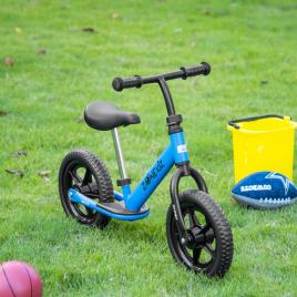 HOMCOM Bicicleta sem Pedais para Crianças acima de 3 Anos com Assento e Guiador Ajustáveis Bicicleta de Equilíbrio Infantil com Estrutura de Aço 89x37x55-60cm Azul