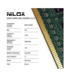 RAM DDR3 Dimm 2GB 1600MHZ CL11