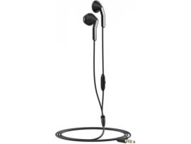 Auriculares Com fio MUVIT Stereo 3.5MM (In-ear - Preto)