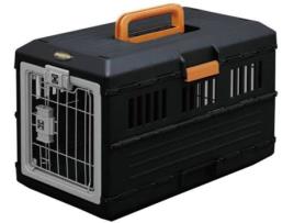Transportadora para Cães e Gatos IRIS OHYAMA Dobrável (Preto - 31.5x55x36.4cm - Plástico - Até: 12 Kg - S - Porte Pequeno)