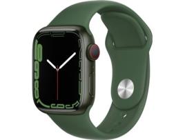 APPLE Watch Series 7 GPS+Cellular 41 mm Verde com Bracelete Desportiva Trevo