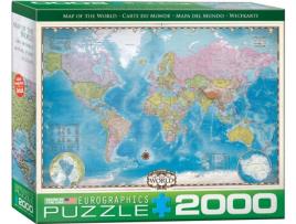 Puzzles EUROGRAPHICS Map of the World 2000 pcs (2000 peças)