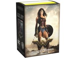 Caixa de proteção de 100 cartas ARCANE TINMEN Dragon Shield Justice League Wonder Woman Matte (8 anos)