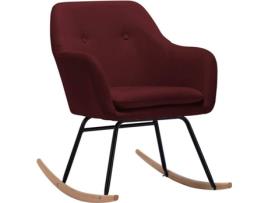 Cadeira de Baloiço VIDAXL 289535 (60 x 71 x 79 cm - Tecido - Vermelho)