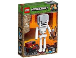 Minecraft: Minecraft  Esqueleto BigFig com Cubo de Magma  - 21150 (Idade mínima: 7 - 142 Peças)