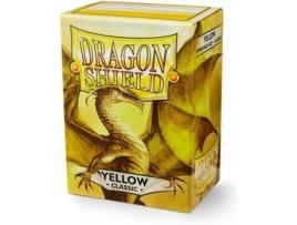 Conjunto de 100 capas para cartas  Dragon Shield Classic Yellow (3 anos)