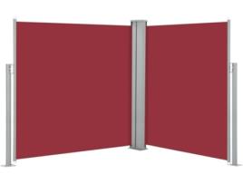 Toldo Lateral Retrátil  (Vermelho - Tecido - 140x600 cm)