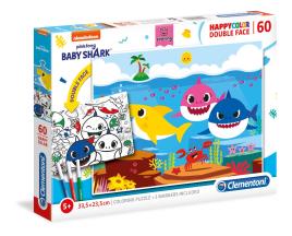 Puzzle Double Face 60 pçs - Baby Shark