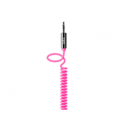 Cabo 3.5Mm Audio,M/M,Coiled,Straight,6 ,Pink -Av10126Cw06K