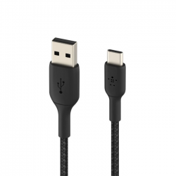 Cable BOOST CHARGE USB-A to USB-C Braided 1 M  PRETO