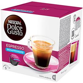 DolceGusto Cápsulas de café Dolce Gusto Espresso Decaffeinato, café expresso, levemente torrado, 16 doses, 112 g