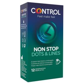 Preservativos CONTROL NonStop Dots & Lines 12 unidades