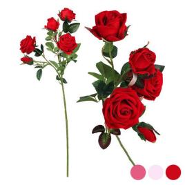 Ramo de 5 Rosas Cor de rosa 112994 (60 Cm) - Branco