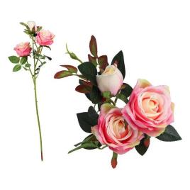 Ramo de 5 Rosas Cor de rosa 112994 (60 Cm) - Branco