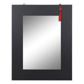 Espelho de parede  Oriental Preto Abeto (70 x 2 x 90 cm)