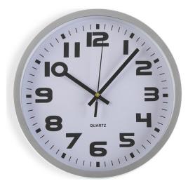 Relógio de Parede Plástico (3,8 x 25 x 25 cm) Prata