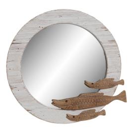 Espelho de parede  Madeira de paulónia (41.5 x 4 x 40 cm)