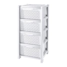 Cómoda Tontarelli Plástico 4 gavetas (38,5 x 39 x 82,5 cm) - Branco