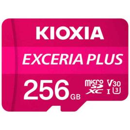 Cartão de Memória Micro SD com Adaptador Kioxia Exceria Plus UHS-I U3 Classe 10 Cor de Rosa - 256 GB
