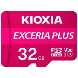 Cartão de Memória Micro SD com Adaptador Kioxia Exceria Plus UHS-I U3 Classe 10 Cor de Rosa - 256 GB