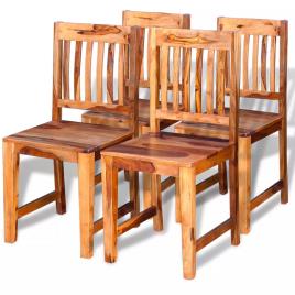 Conjunto 4 Cadeiras de Refeição  243282 Madeira Sheesham Sólida