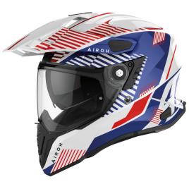 Capacete Off-road Commander Boost M White / Blue Gloss